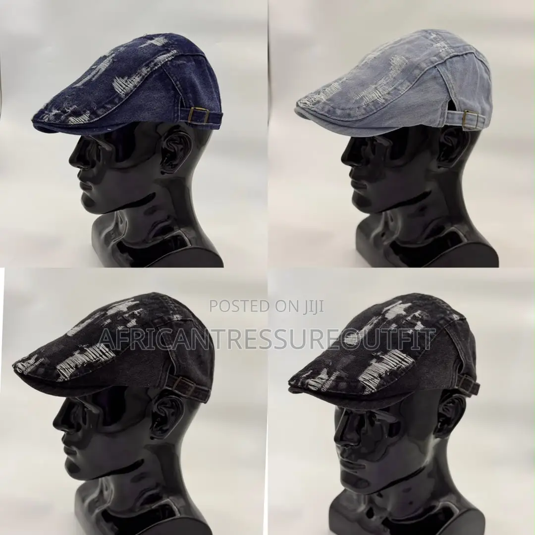 Newboy Denim Flatcaps With Emroidered Script Logo