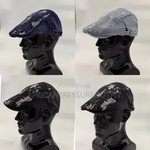 Newboy Denim Flatcaps With Emroidered Script Logo