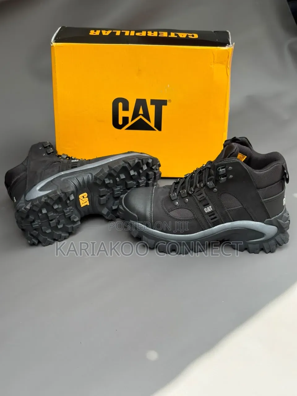Black Cat Boot Yenye Chuma Mbele