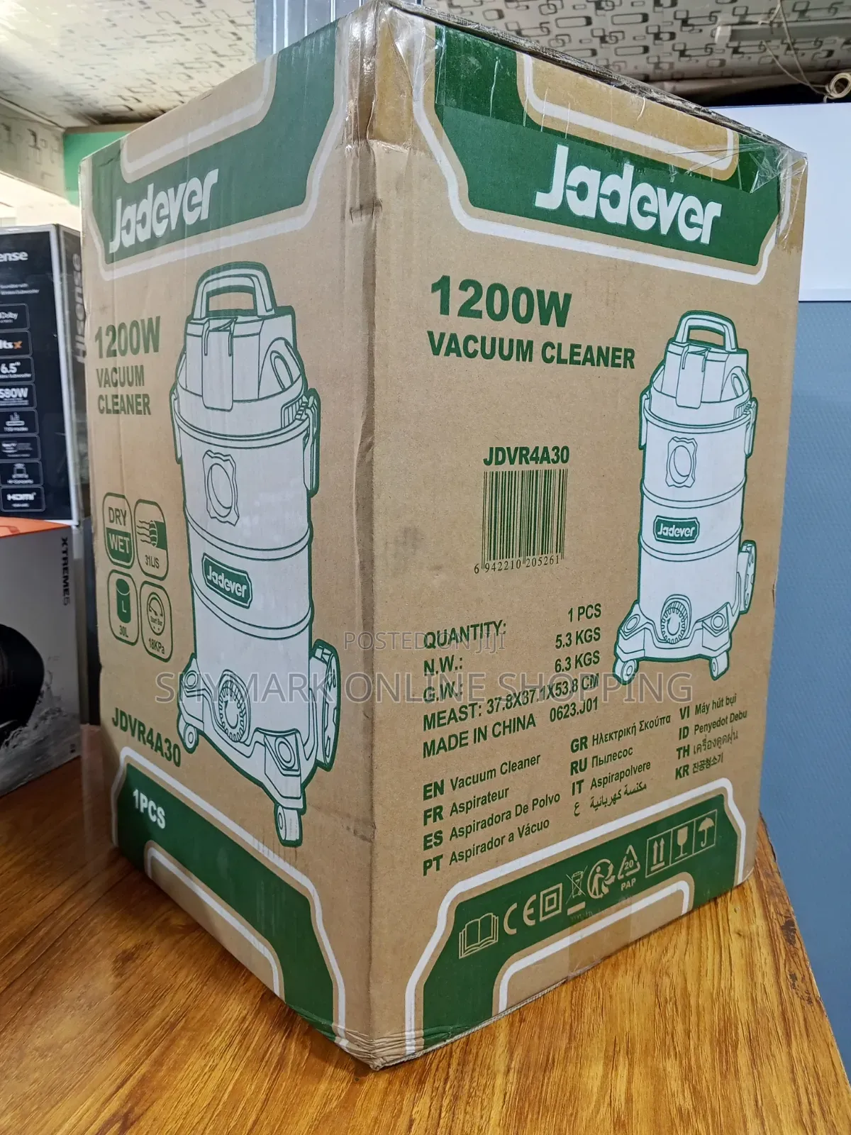 Jadever 30L 1200W Wet Dry Vacuum Cleaner 30L