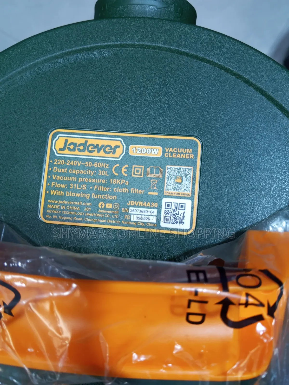 Jadever 30L 1200W Wet Dry Vacuum Cleaner 30L