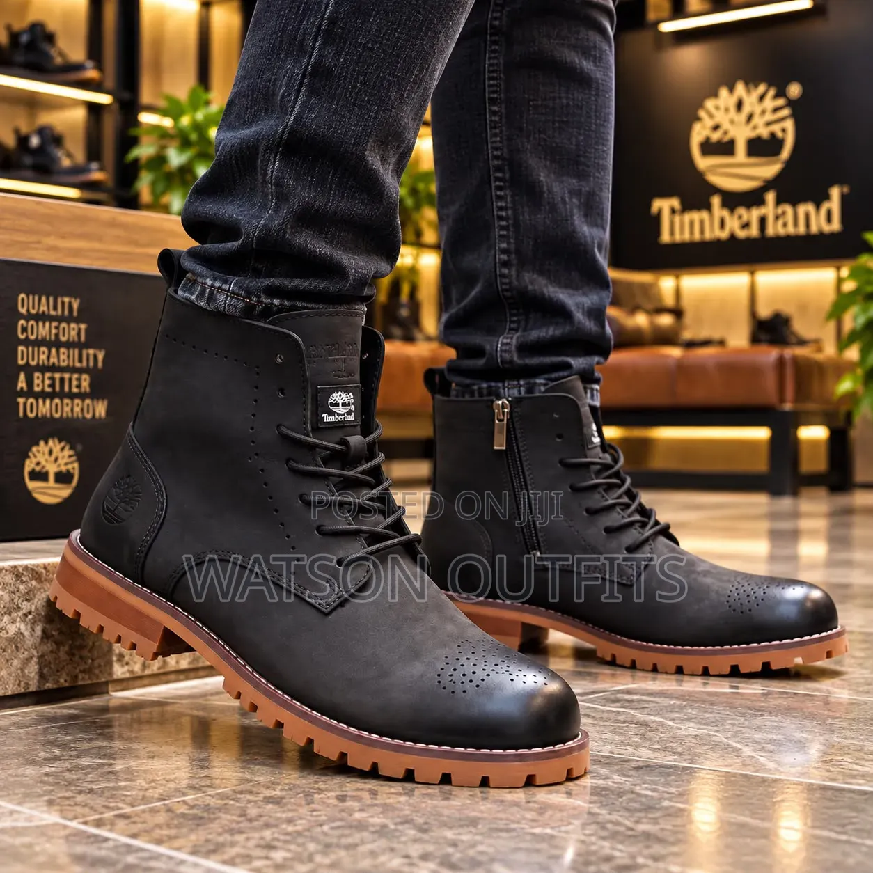 Men's Leather Shoes Buti Za 2 Colours Timberland Za Zipper