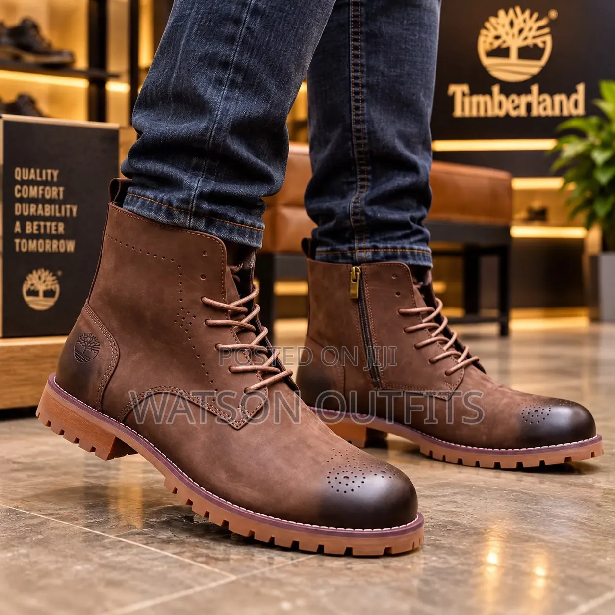 Men's Leather Shoes Buti Za 2 Colours Timberland Za Zipper