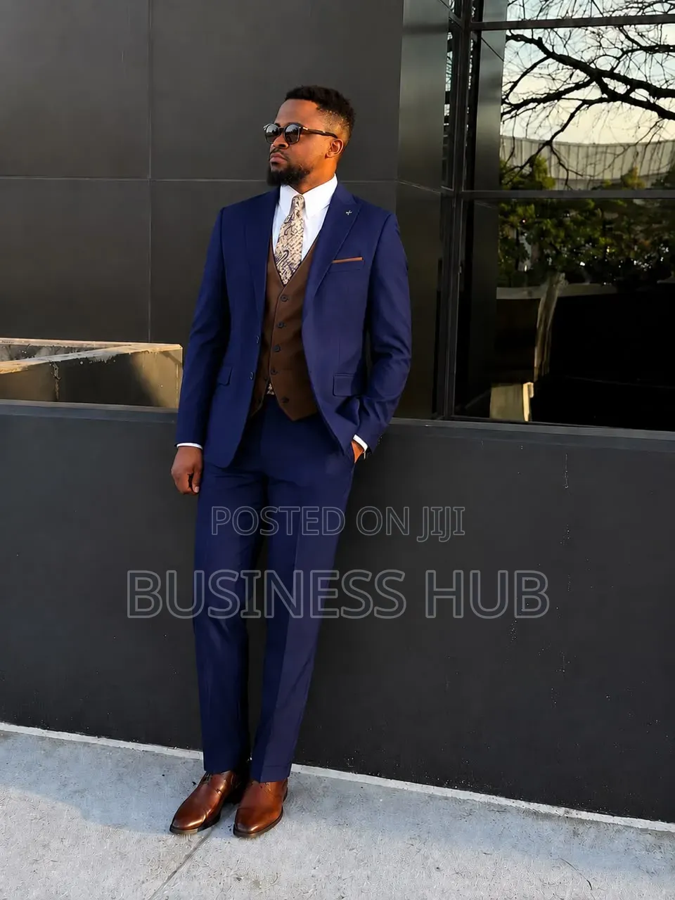 Brand Pin Stripe Fashion Suit
