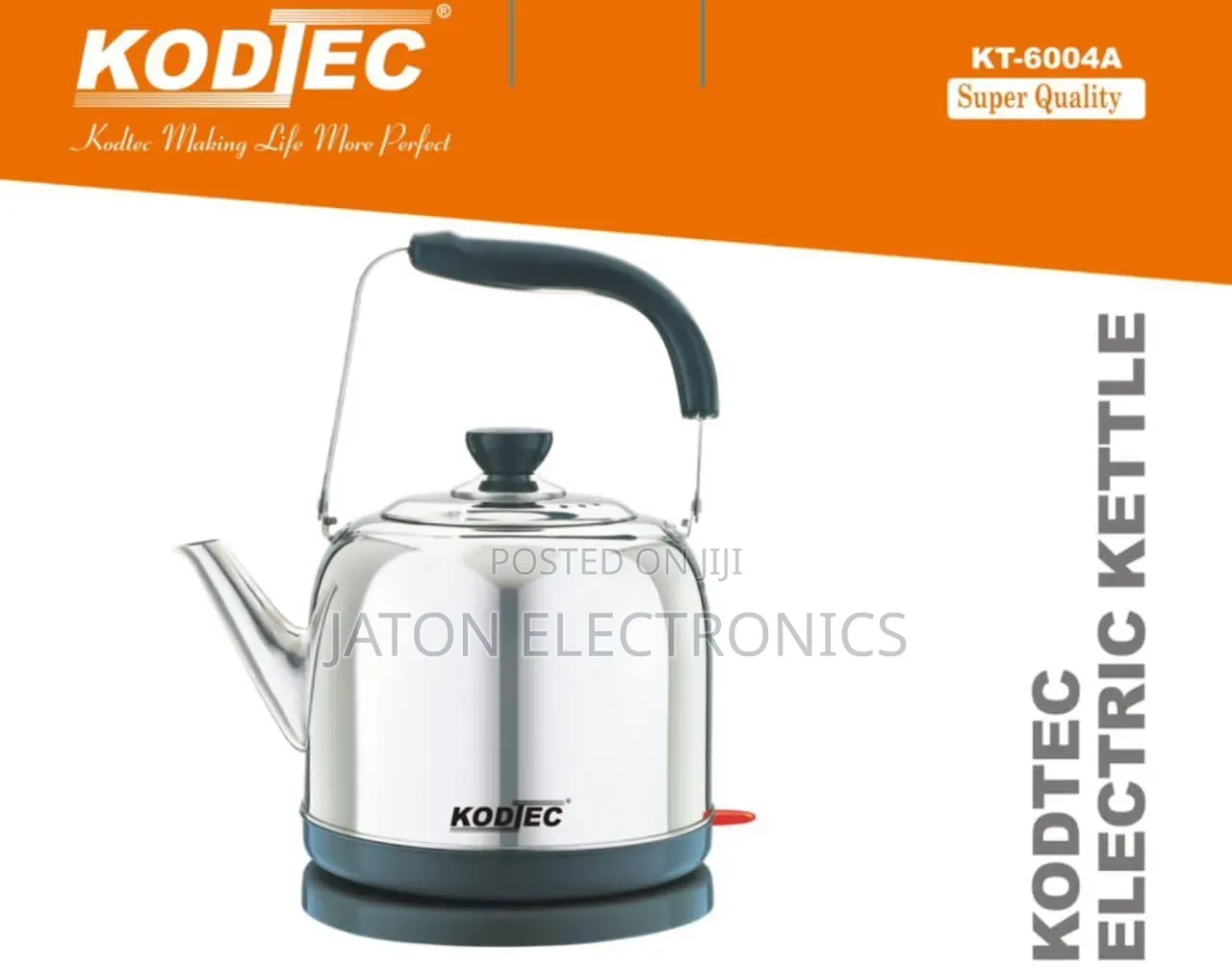 Kodtek Electric Kettle Silver 4l