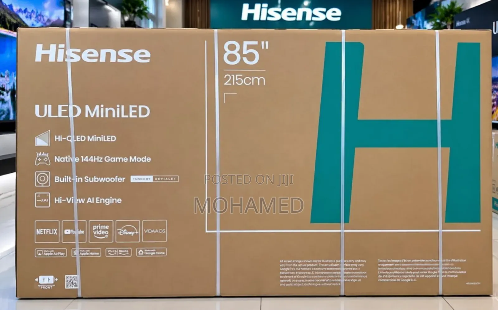 Hisense 85" Uled Miniled Smart TV 