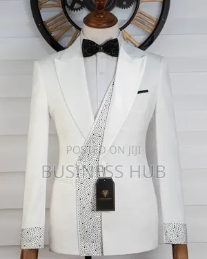 Brand Quality Nyeupe Suits
