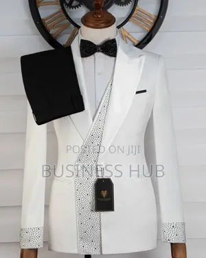 Brand Quality Nyeupe Suits