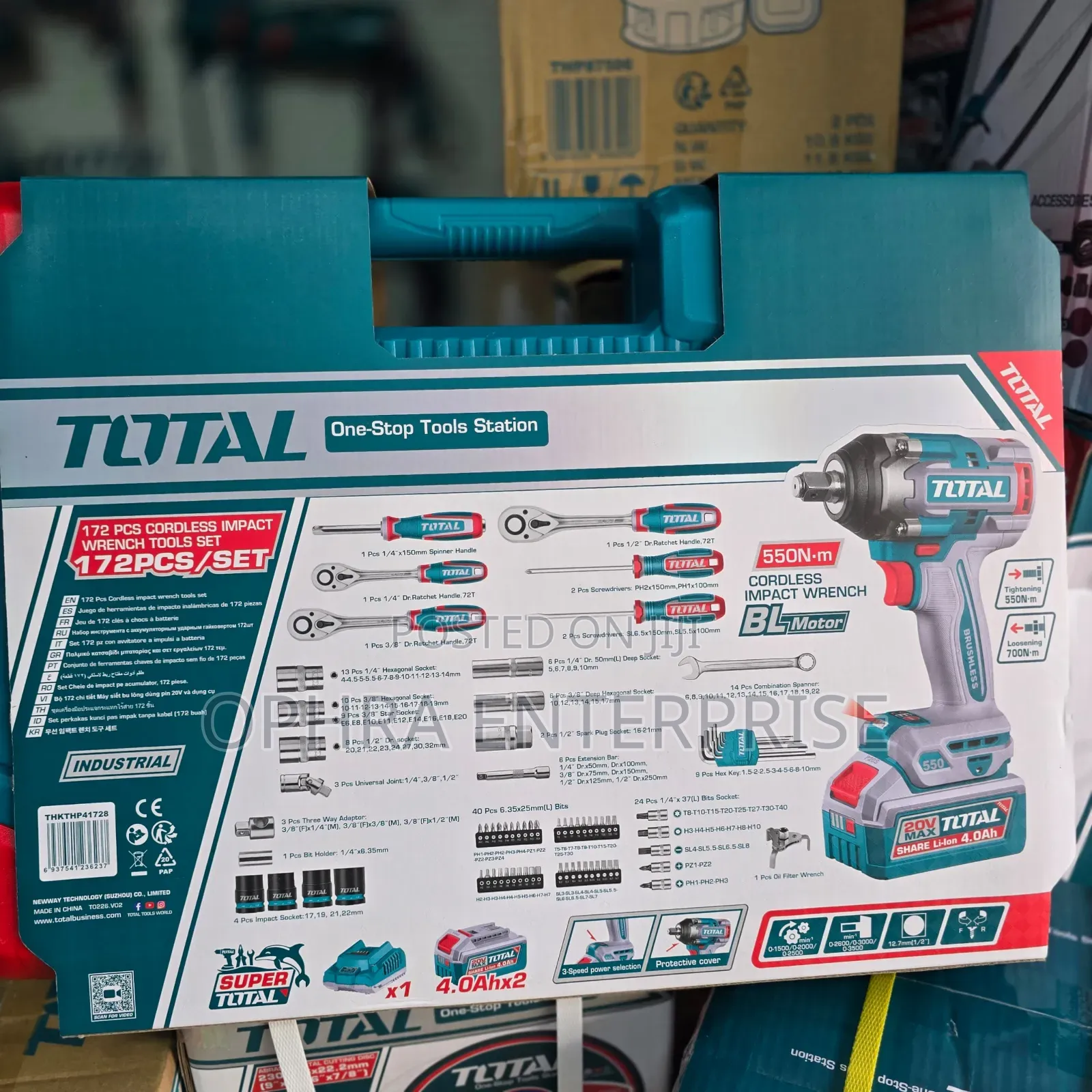 172 PCS Cordless Impact Wrench Tools Set