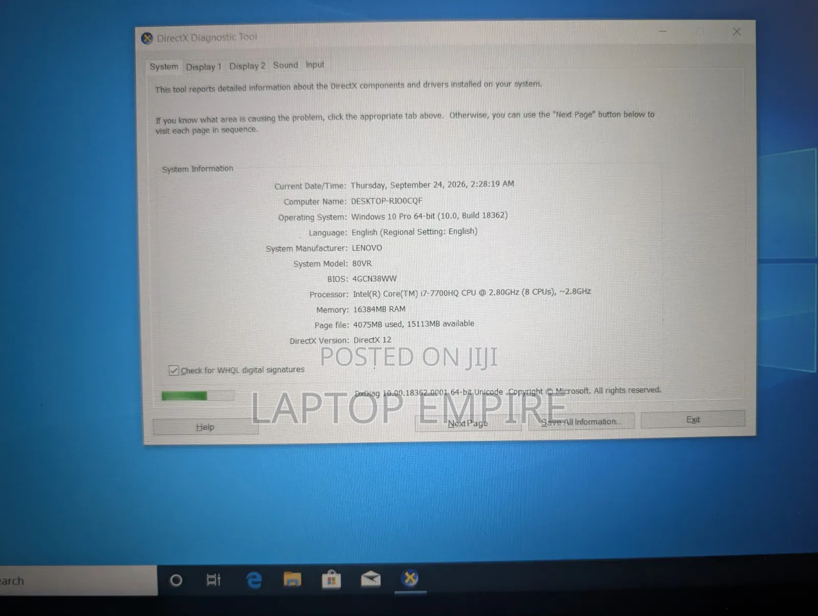 Laptop Lenovo Legion Y720 16GB Intel Core i7 SSHD+SSD 256GB