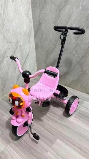 Kids 3-Wheel Tricycle With Push Handle (Robot Character)