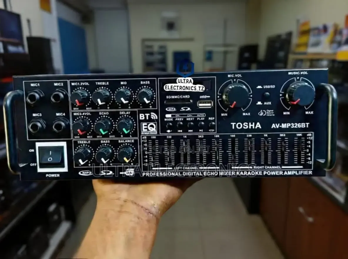 DIGITAL Karioke Audio Amplifier 1200W Double Equilaizer (Left Right}