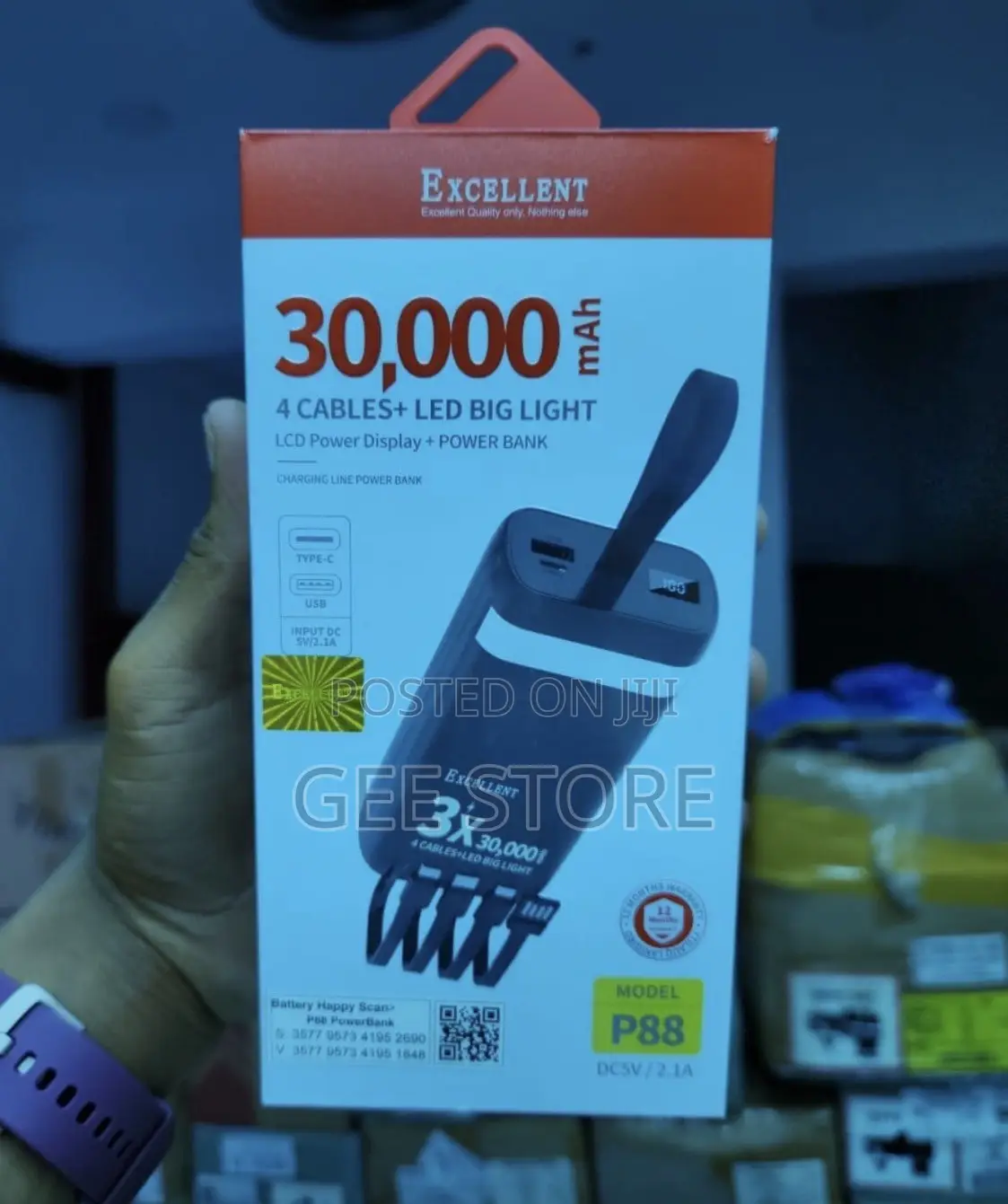 Excellent Power Bank 30,000mAh (Model P88)