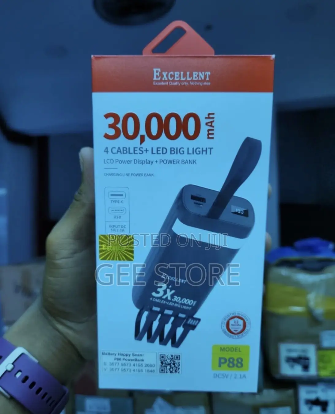 Excellent Power Bank 30,000mAh (Model P88)