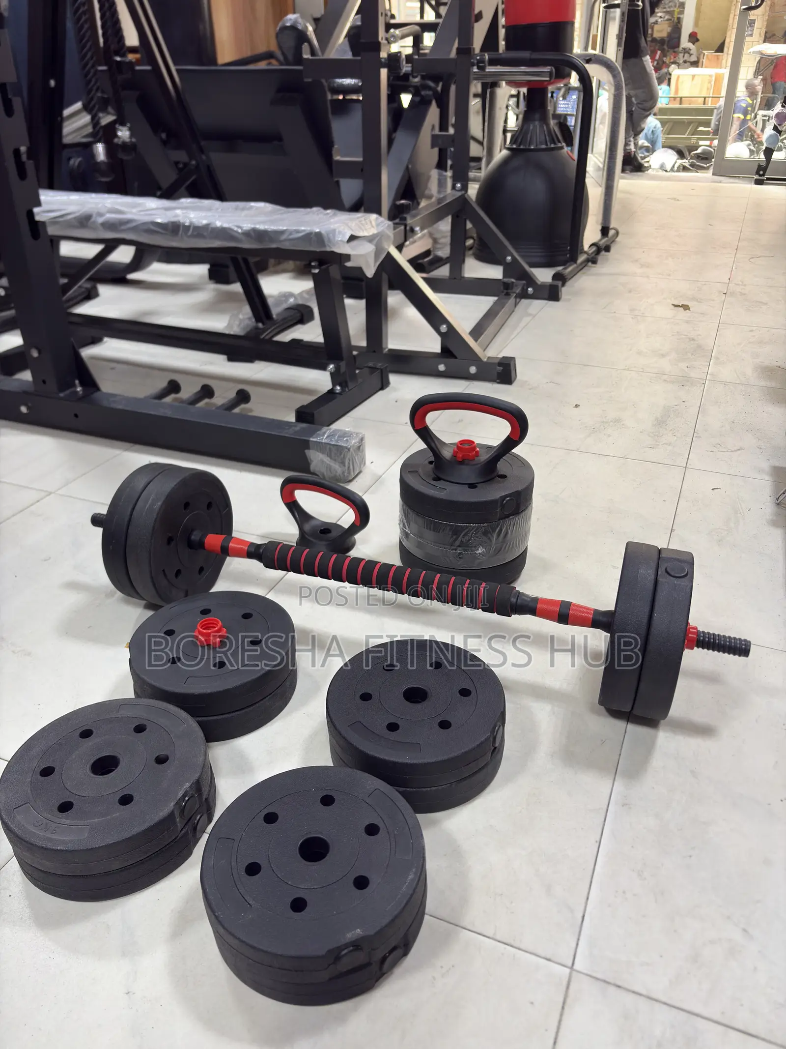 PVC 50kg Dumbbell Set – Heavy Duty Adjustable