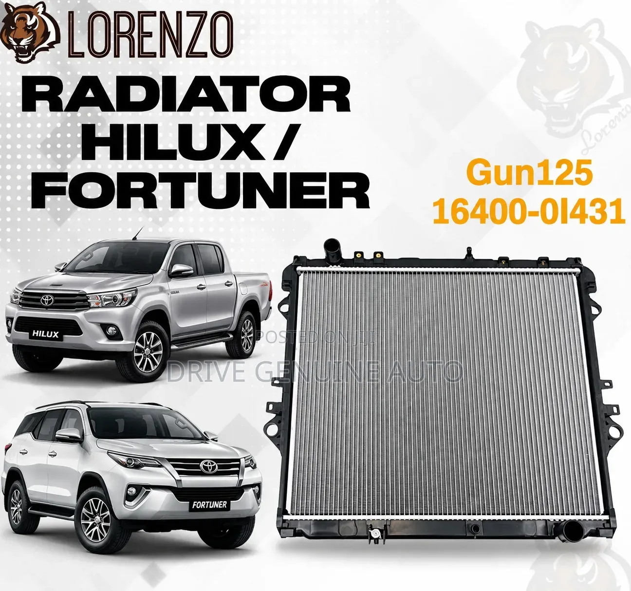 Radiator, Hilux Fortuner