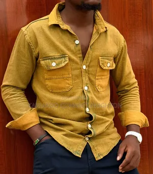 Acid Wash Blue Denim Shirt