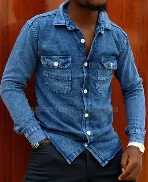 Acid Wash Blue Denim Shirt