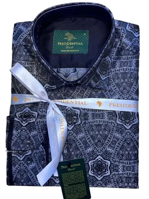 Royal Blue Paisley Patterned Shirt Tie Set