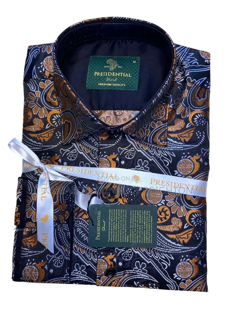 Royal Blue Paisley Patterned Shirt Tie Set