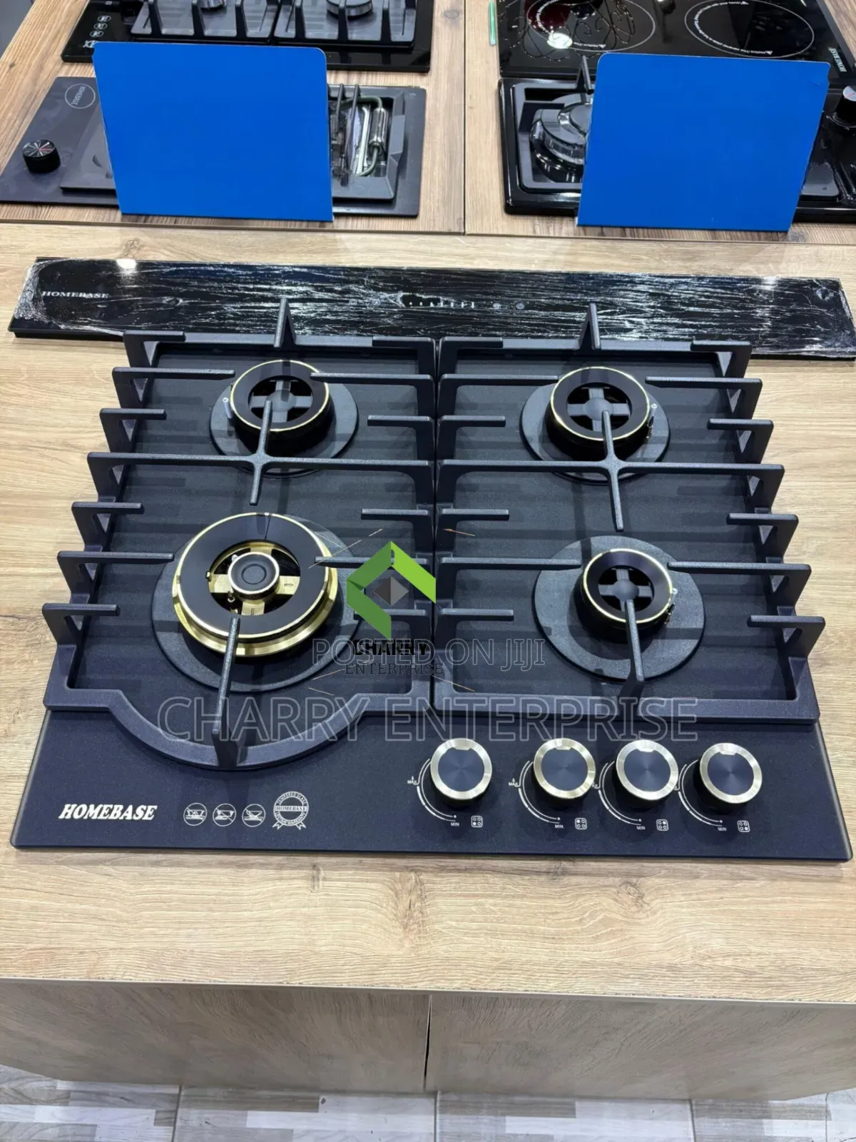 Homebase Cooktops Cooker 4 Plates Full Gas, Auto Ignition Switch