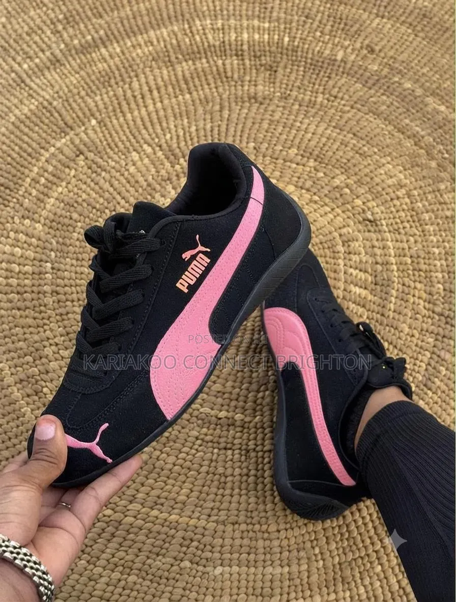 Red and White Low-Profile Sneakers