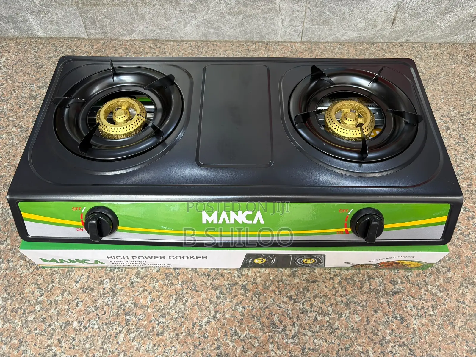 Manca Black Gas Stove