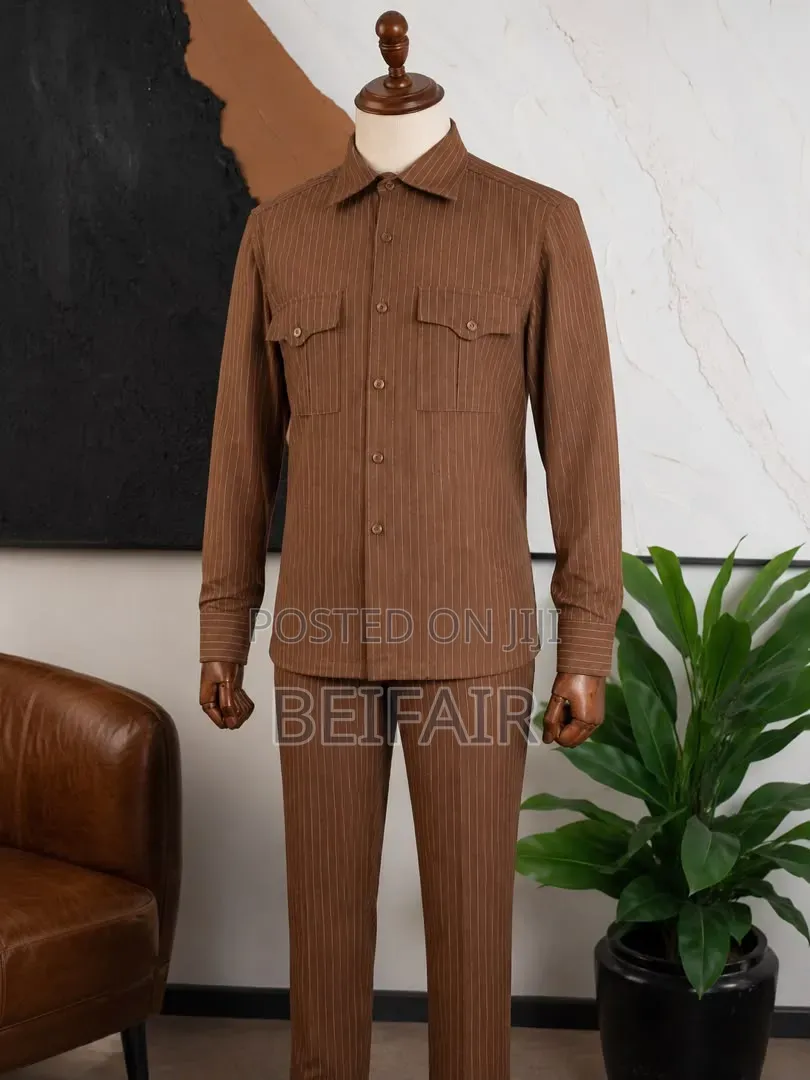 Brown Kaunda With Strips