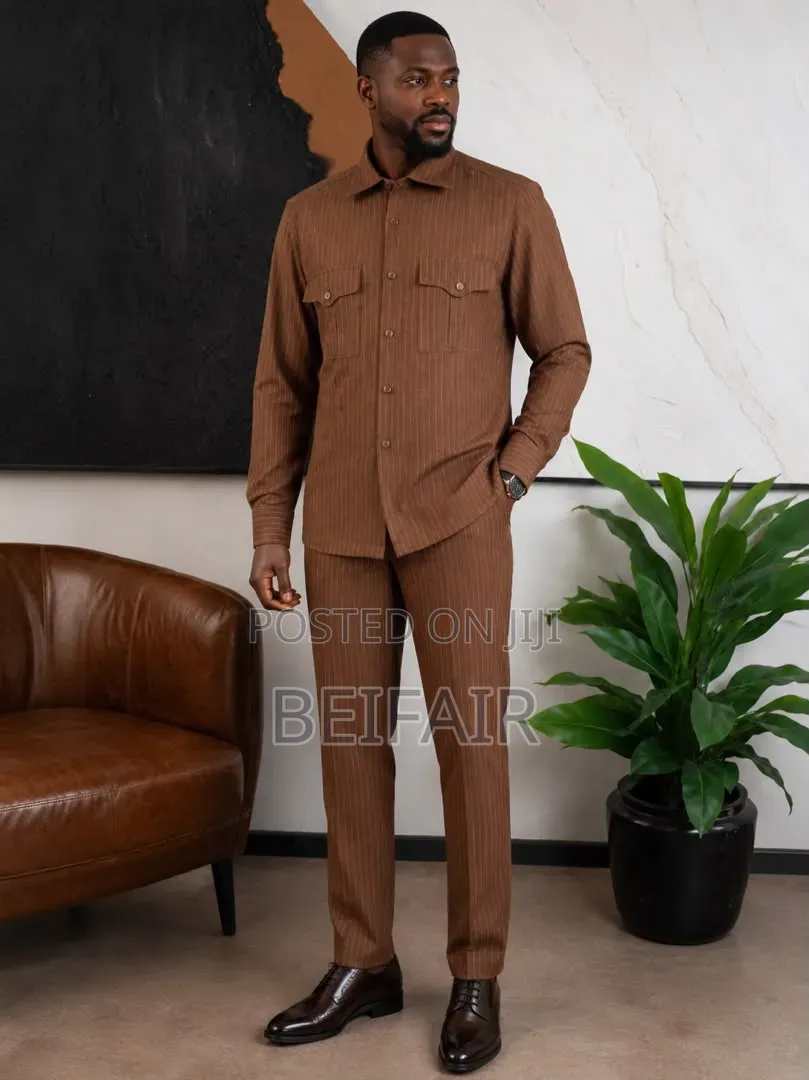 Brown Kaunda With Strips