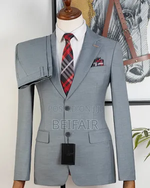 Light Grey Double Buttons Suit