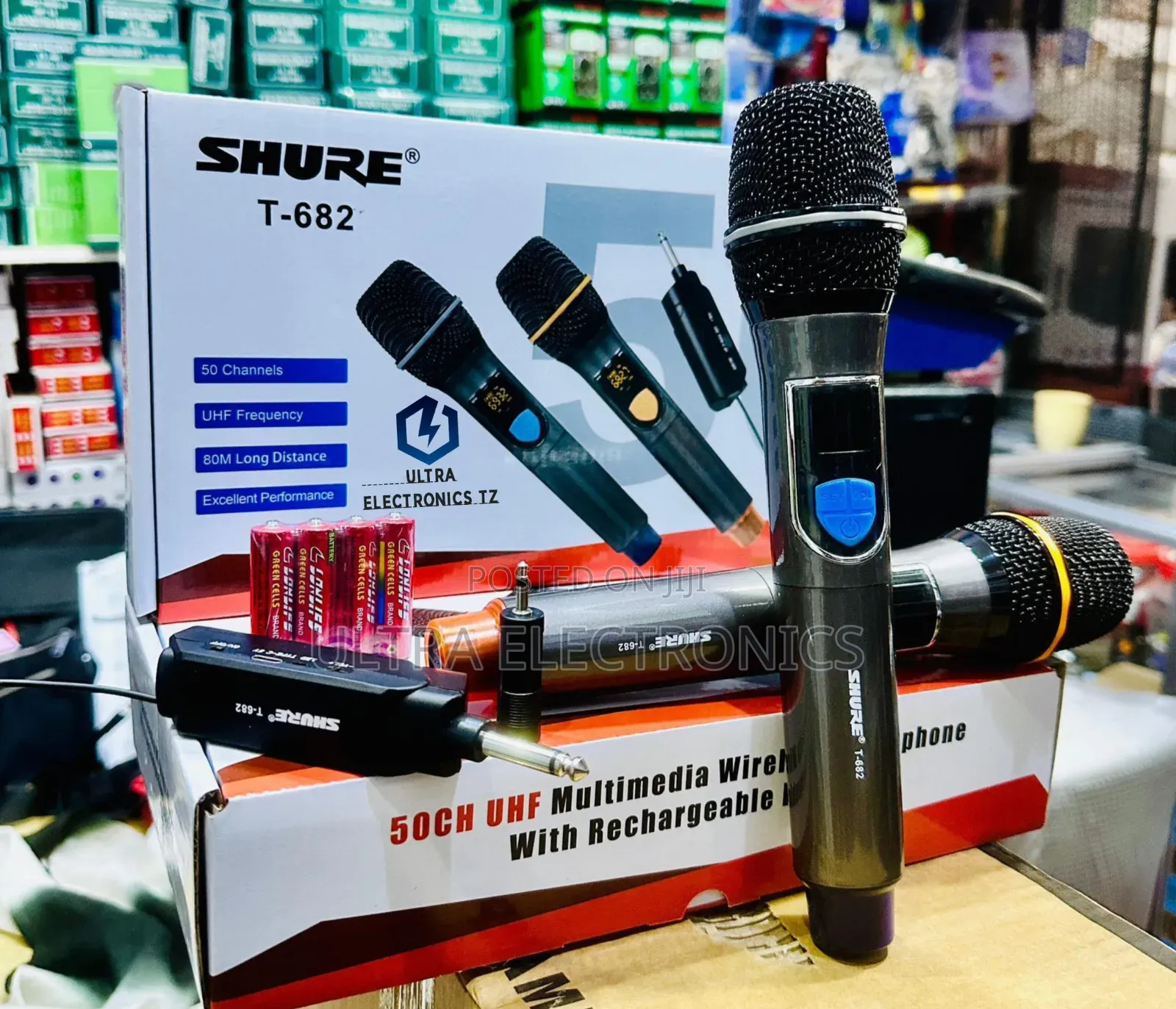80 M Long UHF Frequency Shure Wireless Microphone T682 Rechargeable
