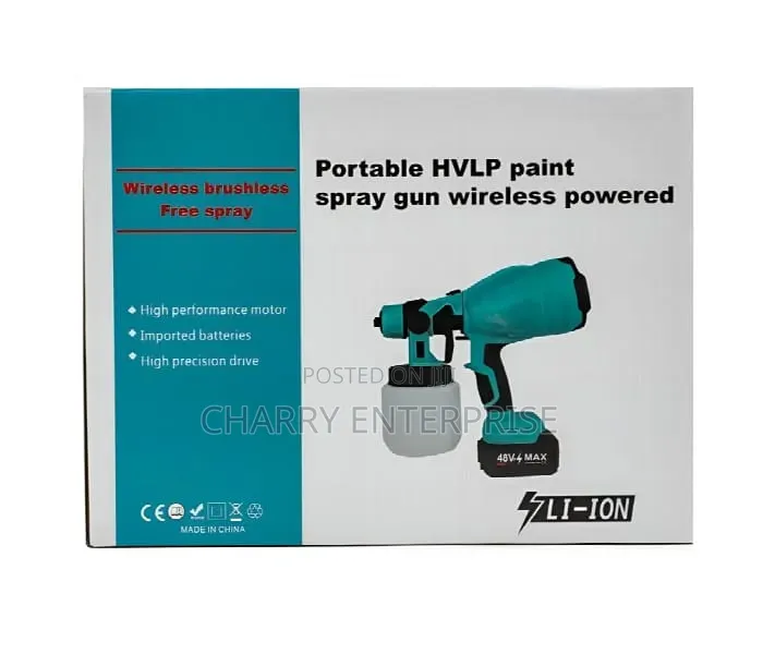 Rechargeable Portable HVLP Paint Spray Gun Wireless