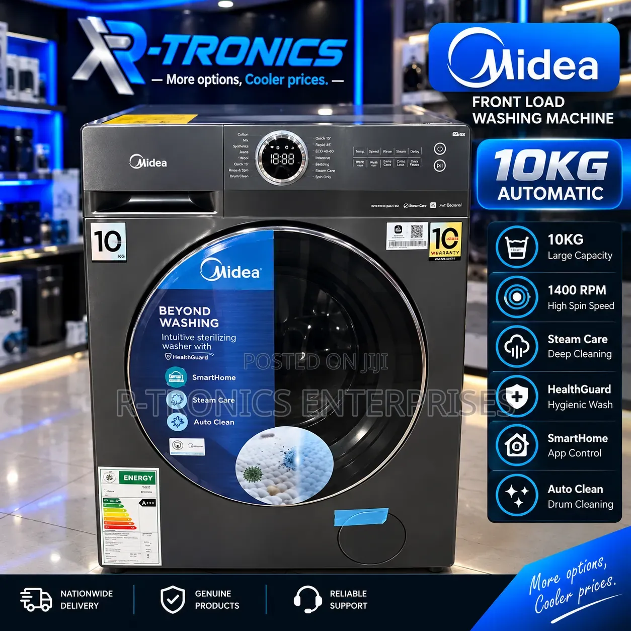 Midea 10kg Front-Load Front Washing Machine