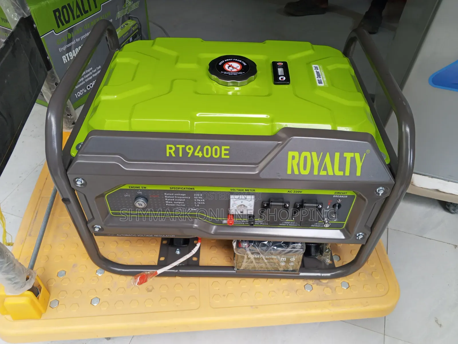 Royalty RT9400E Portable Gasoline Generator 3.9KVA