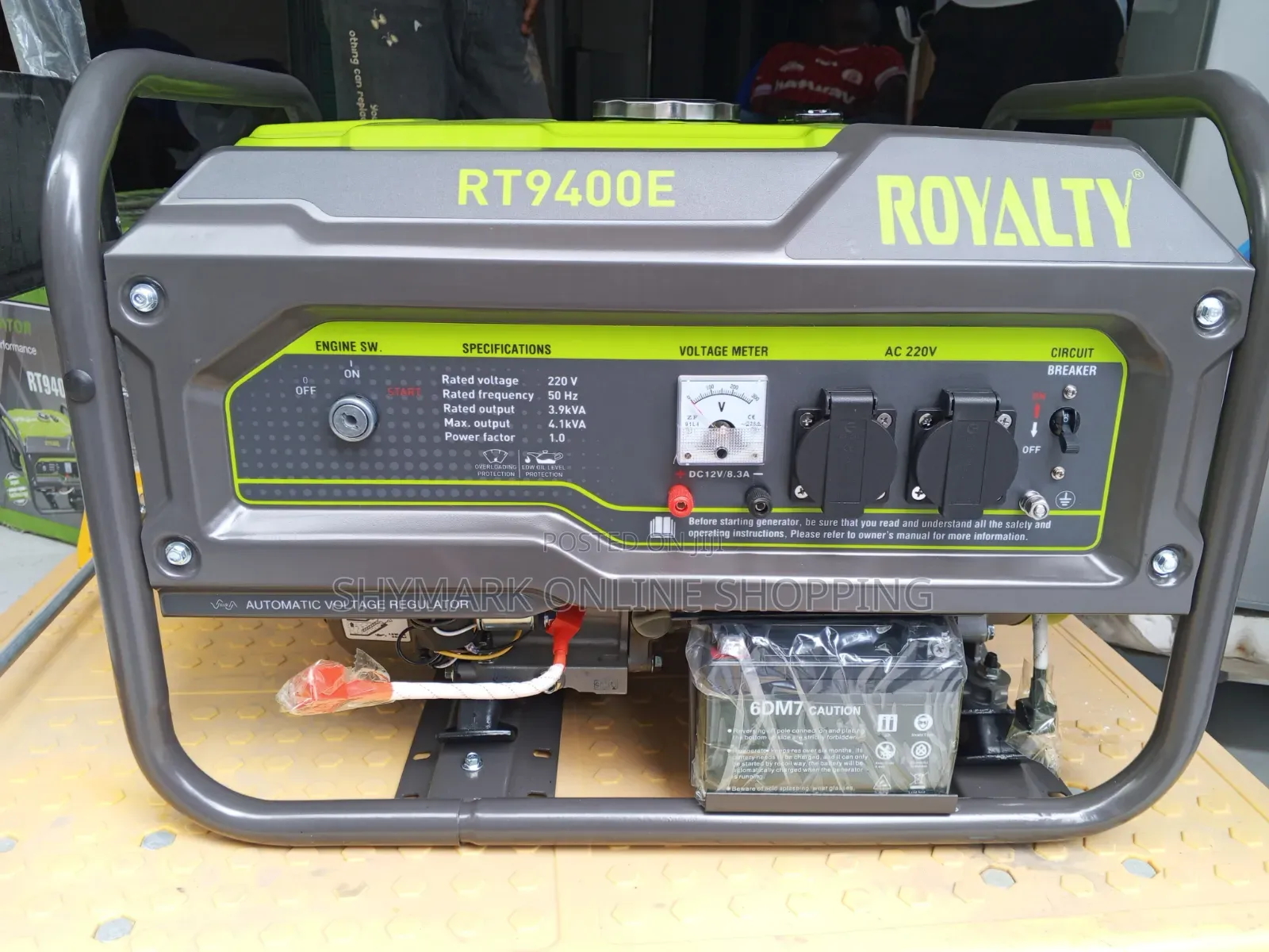 Royalty RT9400E Portable Gasoline Generator 3.9KVA