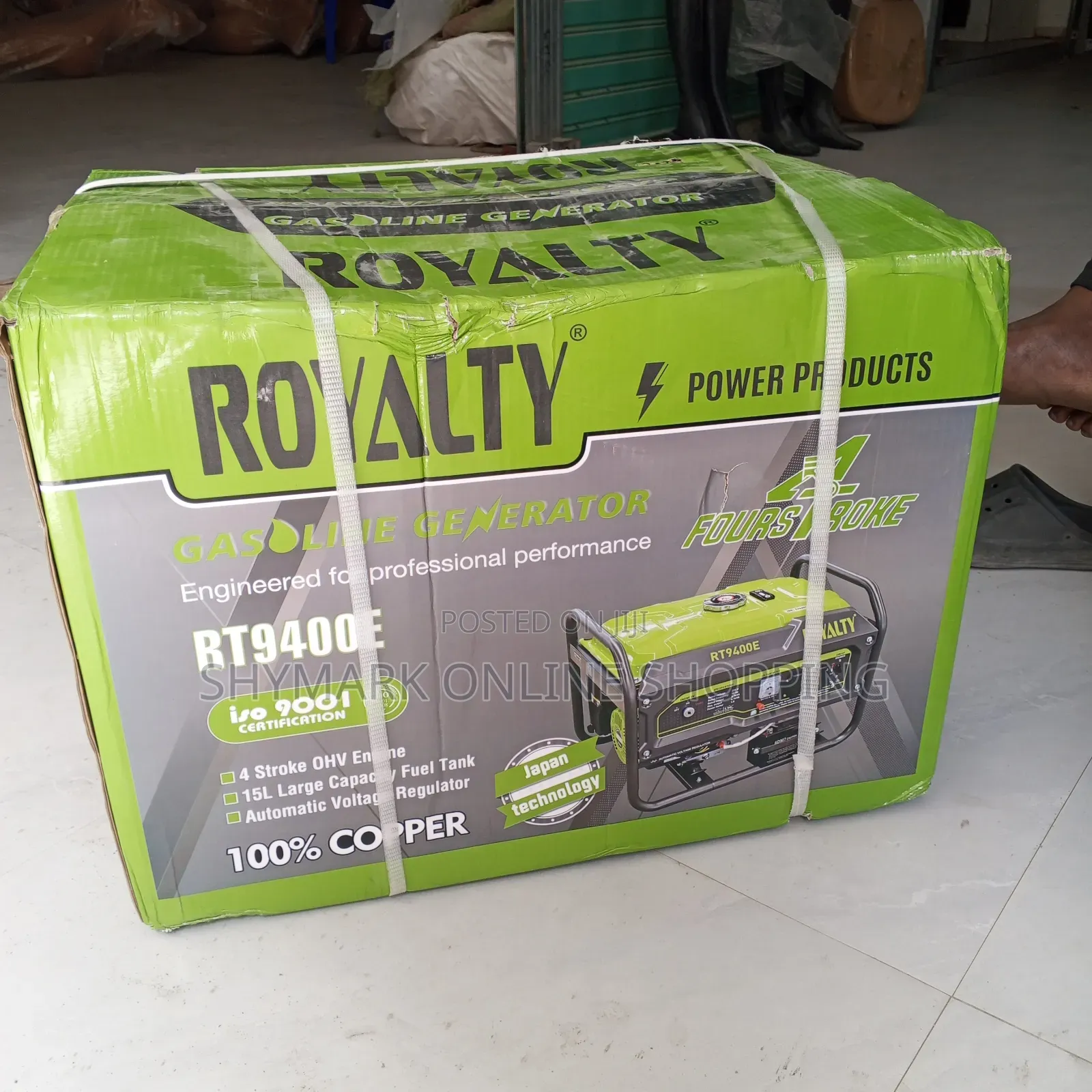 Royalty RT9400E Portable Gasoline Generator 3.9KVA