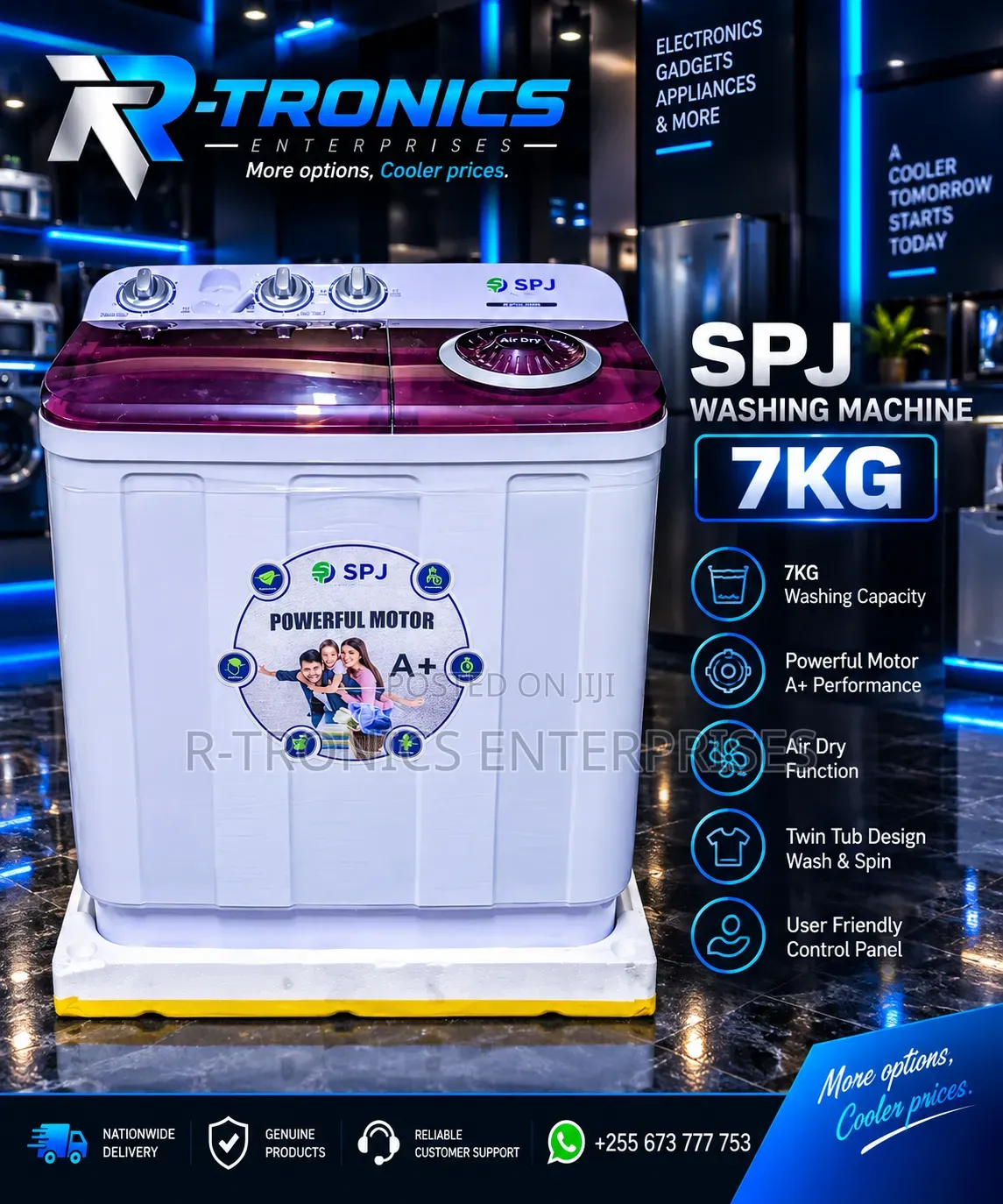 SPJ 7kg Twin-Tube Washing Machine