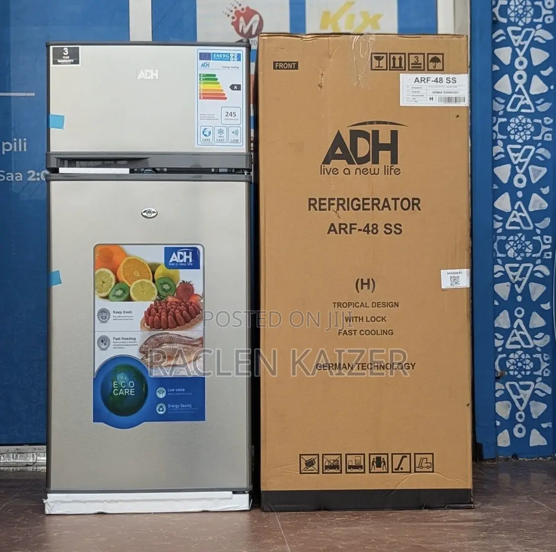 ADH Frige Double Door ARF-48SS 108L