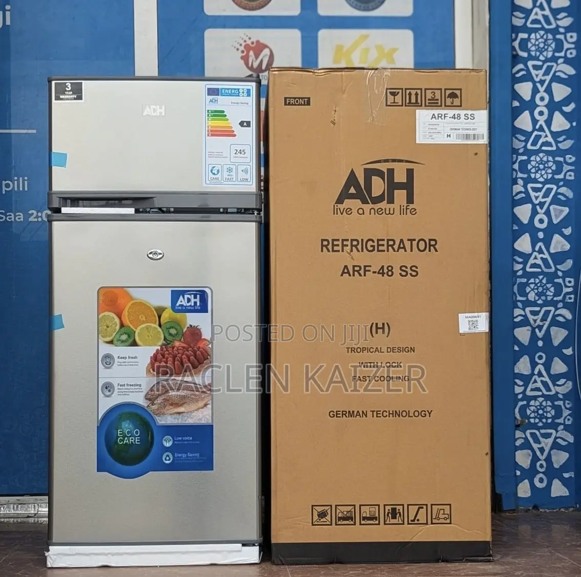 ADH Frige Double Door ARF-48SS 108L