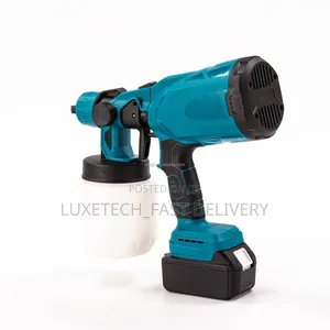 Portable Cordless HVLP Spray Gun Kit 48V – 2 Batteries, Charger