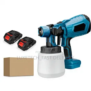 Portable Cordless HVLP Spray Gun Kit 48V – 2 Batteries, Charger