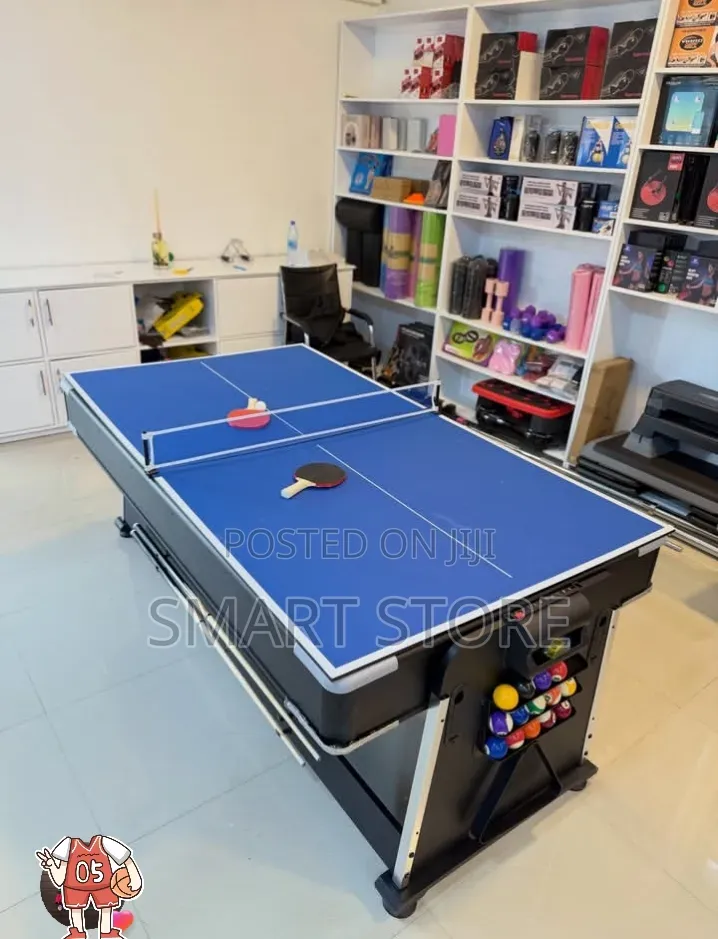 New 4-in-1- 7ft Games Pool Air Hockey Table