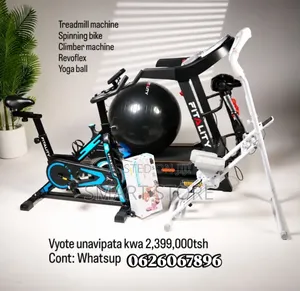 Treadmill, Spinning Bike, Climber Machine,yoga Ball and Revoflex Set