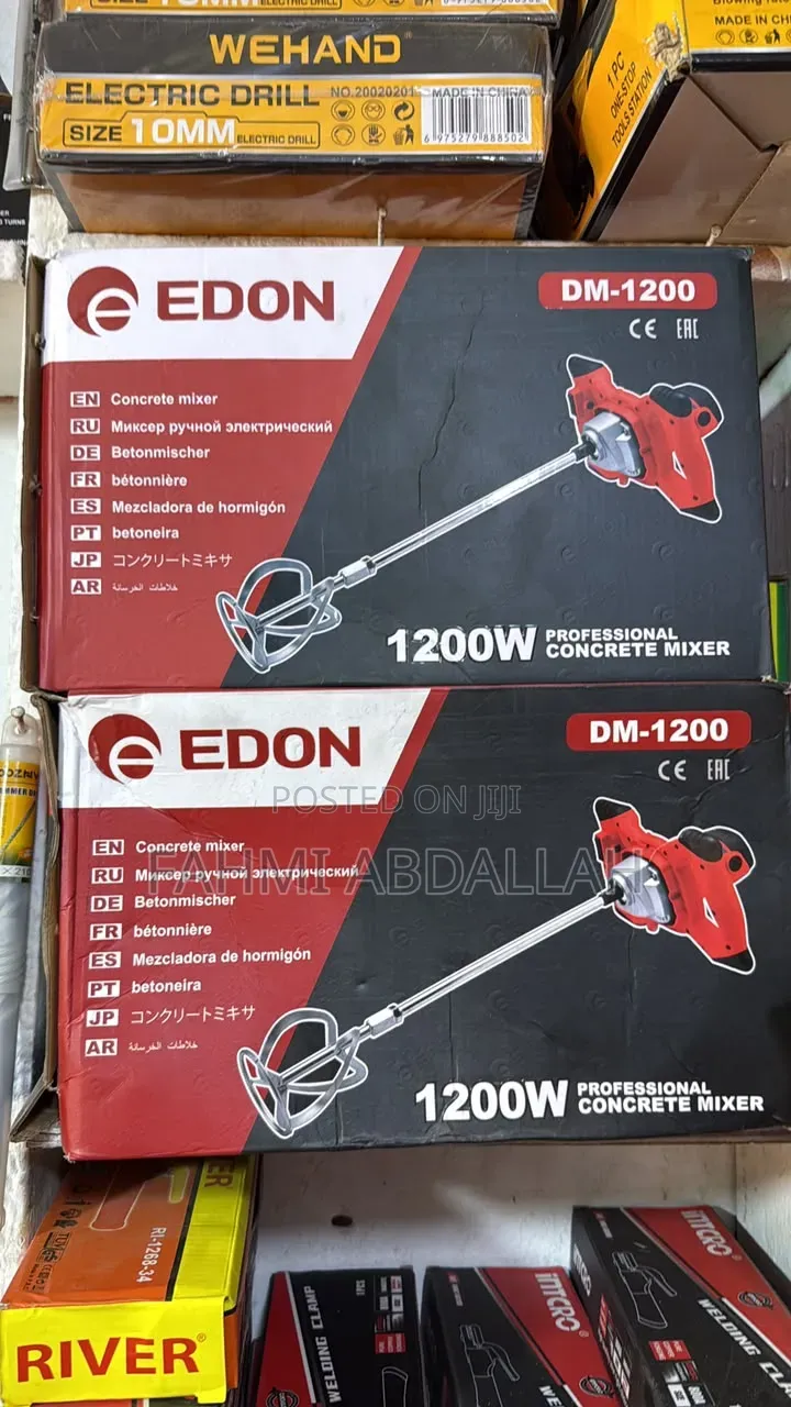 EDON DM-1200 Professional Handheld Electric Concrete Paint Mixer 1200W