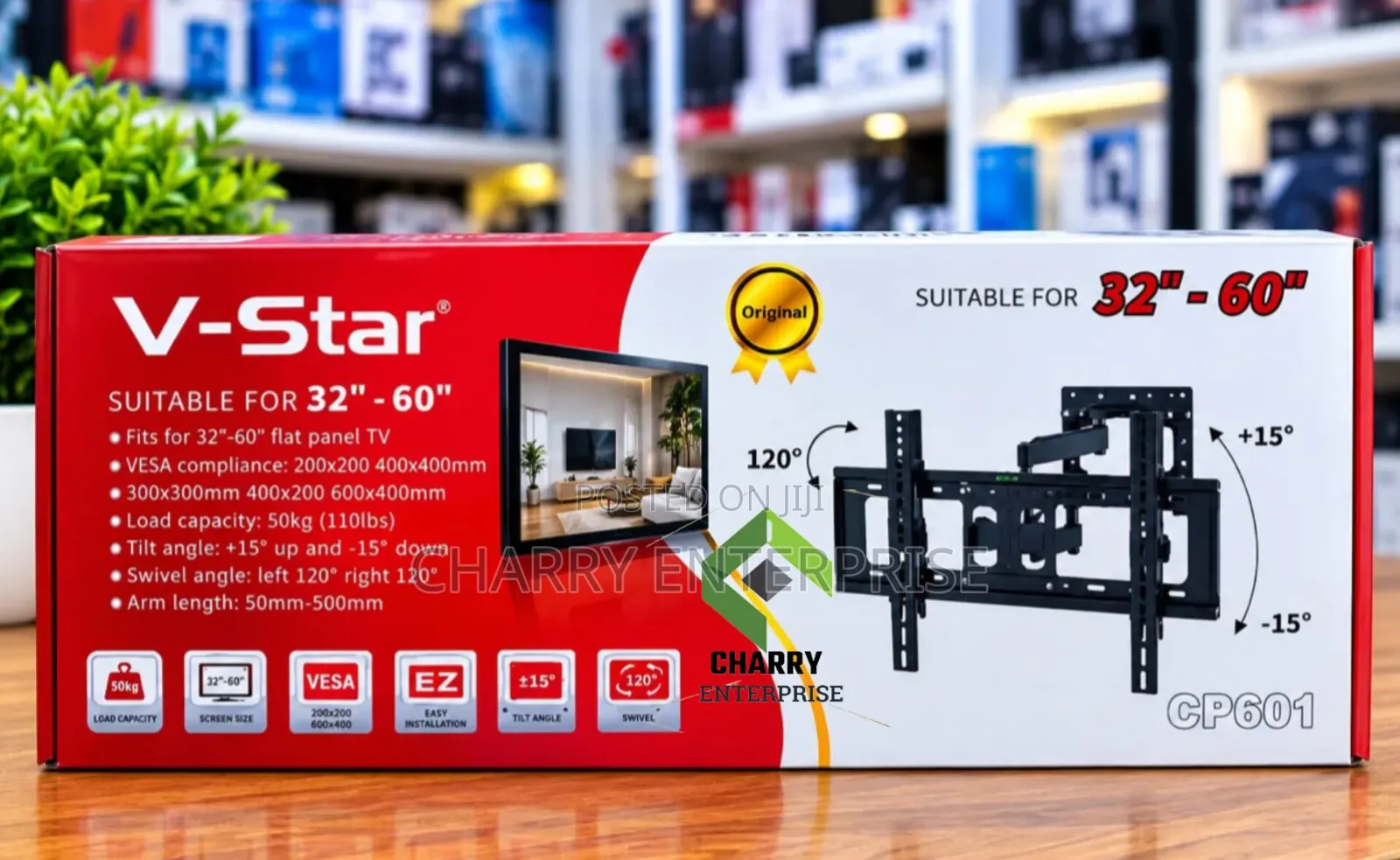 ORIGINAL v Star Full Motion TV wall.Mount Bracket for 32inch to 60inch