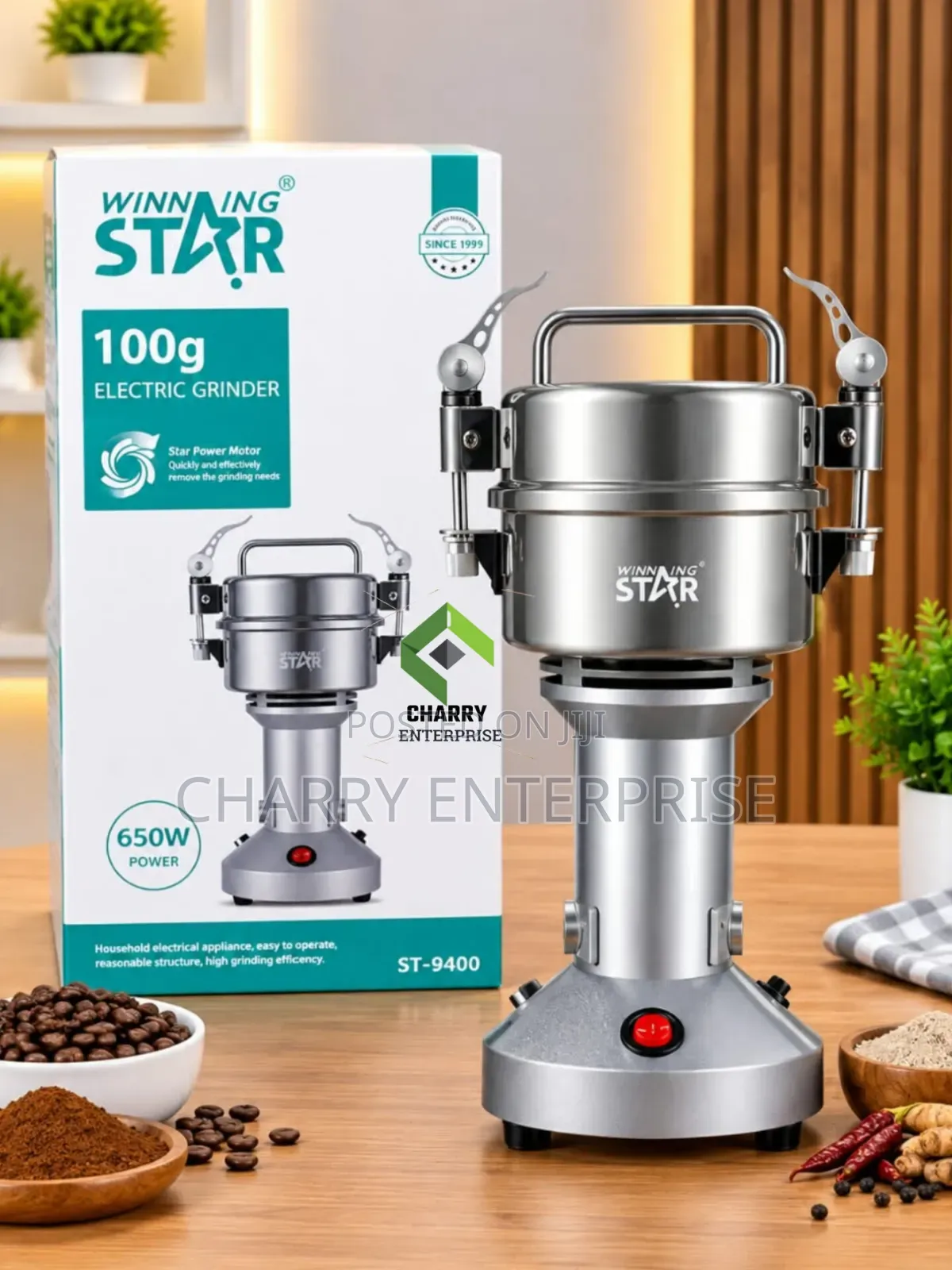 Winning Star Electric Grinder 100g 650W Coffee Dried Spice Grain Herbs