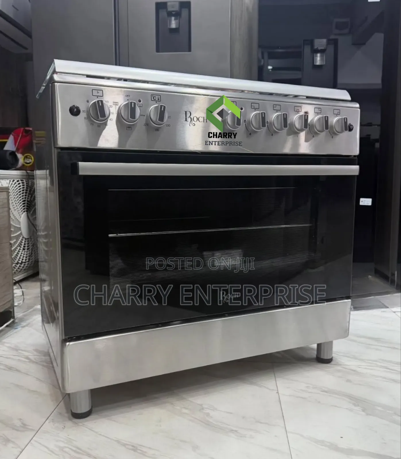 Roch Cooker 90Cm * 60Cm 6 Plates With Electric Oven 4 Gas + 2Electric