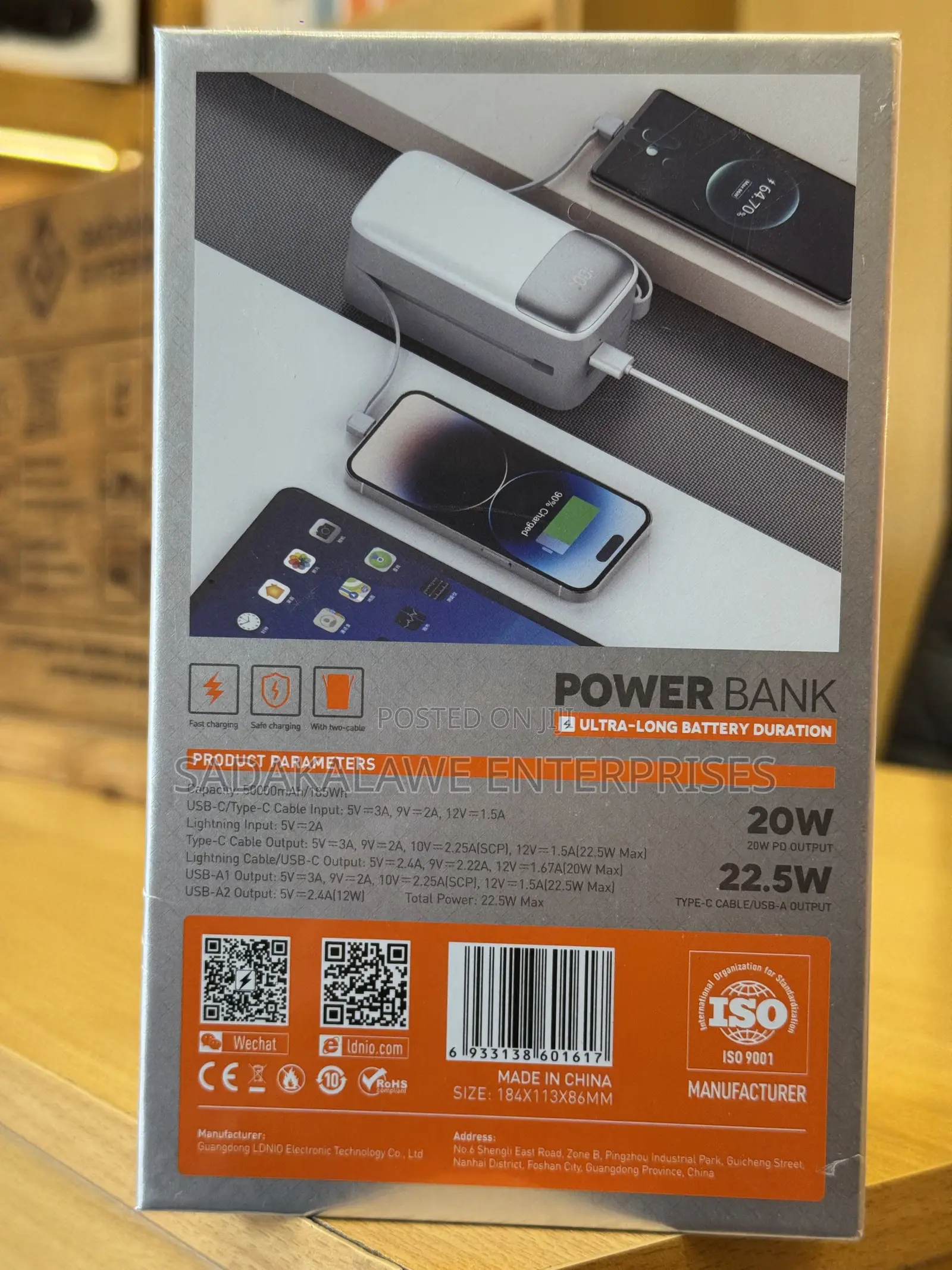 LDNIO PQ50 50000mAh Super Fast Charging Power Bank