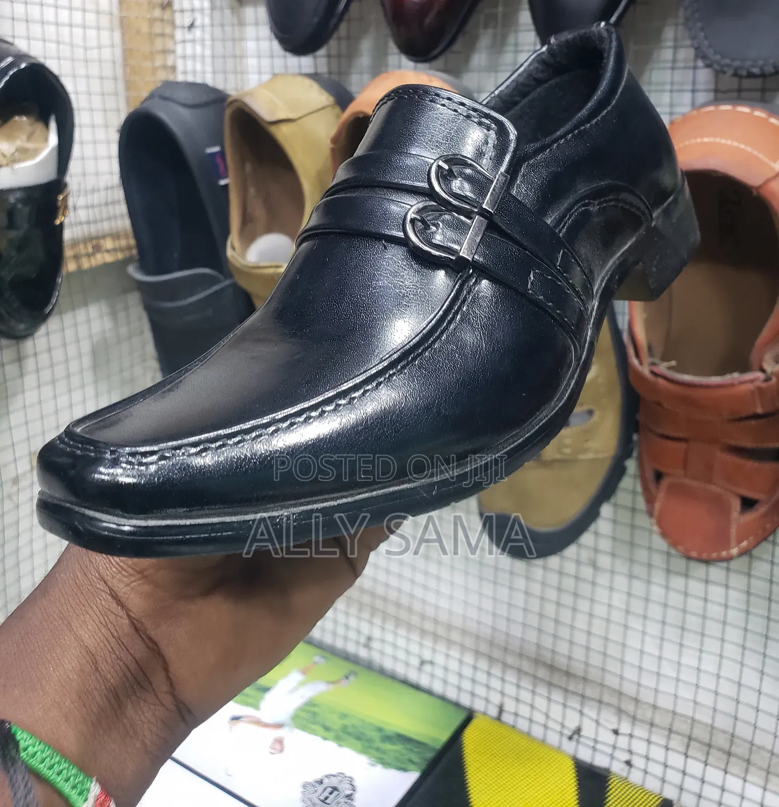 Boy's Loafers Black Material Leather More Brand