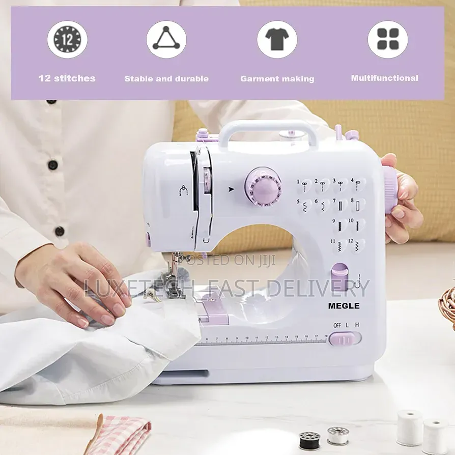 Home Mini Portable Sewing Machine – 12 Stitch Patterns With Foot Pedal